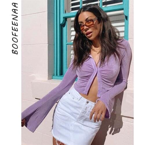 BOOFEENAA Knitted Blouses