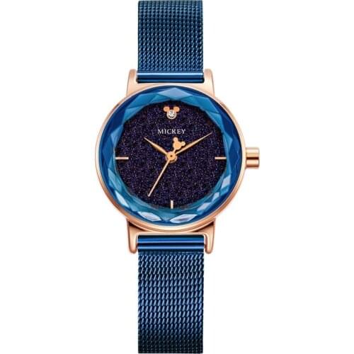 Disney Micky Mouse Women Watch Fashion Casual Ladies Gold Watch Quartz Simple Clock Relogio Feminino Reloj Mujer Montre Femme