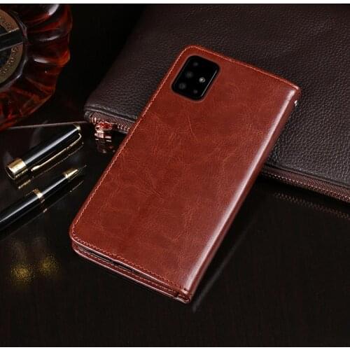 For Samsung Galaxy A51 Case 6.5 inch Magnetic Flip Crazy Horse Pattern Leather Case For Samsung A51 Case A515F Wallet Cover