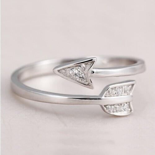 Cxwind Charm Zircon Feather Leaf Triangle Ring Hunger Game One Direction Arrow Rings For Women Knuckle Bijoux Femme