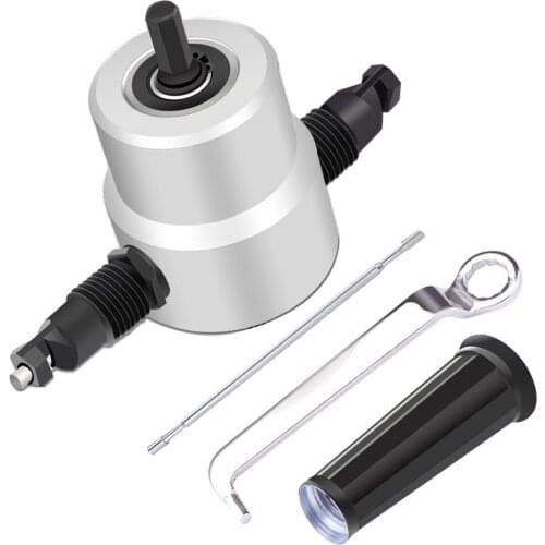 Double Head Metal Electric Cutter Sheet Metal Nibbler Saw Cutter Cutting Tool Power Drill Attachment