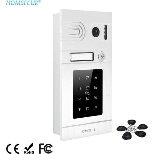 HOMSECUR Outdoor Camera Unit with Password Keypad+5pcs IC Keyfob 1.3MP BC071HD-S For HDK Series Door Phone System