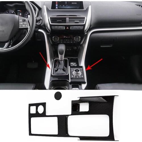 Car Interior Gear Shift Control Panel Decorative Cover Frame Trim For Mitsubishi Eclipse Cross 2017 2018 2019 Accessories