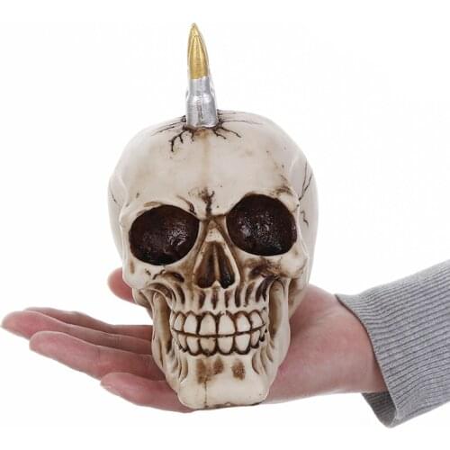 MRZOOT Resin Craft Home Decorations Skeleton Skull Bullet Model Punk Style Decoration Personalized Ornaments Bar Decoratio