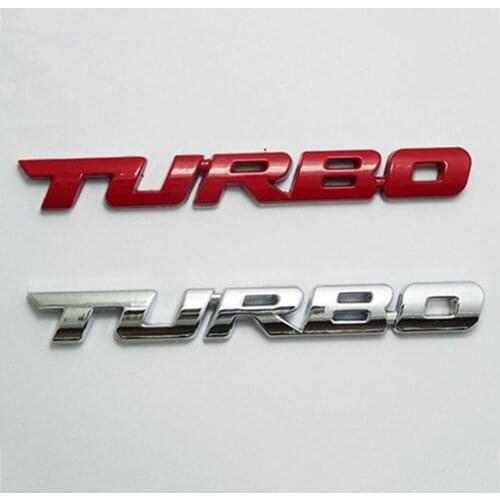 Cool 3D Alloy Metal Letter Turbo Car Motorcycle Emblem Badge Sticker Decal Decor