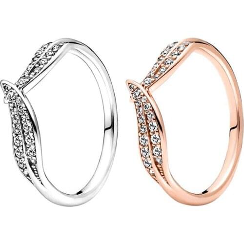 2021 autumn new style 100% 925 silver high quality sparkling leaf ring exquisite fashion original jewelry romantic gift for lady