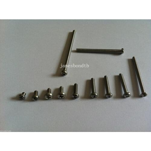 M2 M2.5 M3 M4 M5 M6 M8 M10 304 Stainless Steel Cross Recessed Phillips Pan Head Screws