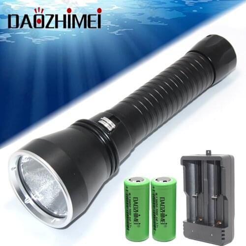 Powerful XHP70 led Waterproof Scuba Diving flashlight White/Yellow light 4000LM LED underwater torch dive Lamp lanterna