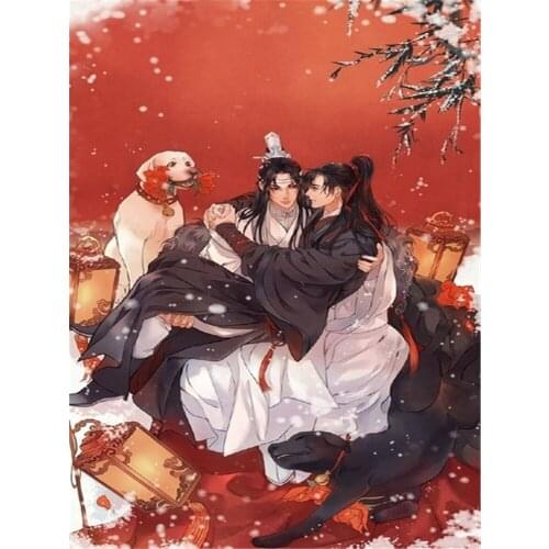 Mo Dao Zu Shi DIY 11CT Embroidery Cross Stitch Kits Needlework Craft Set Printed Canvas Cotton Thread Home Decoration Room