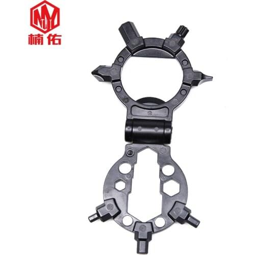 Camping Equipment EDC Outdoor Multi Tool Portable Multifunction Bicycle Repair Tool Stainless Steel Foldaway Keychain Screwdriv