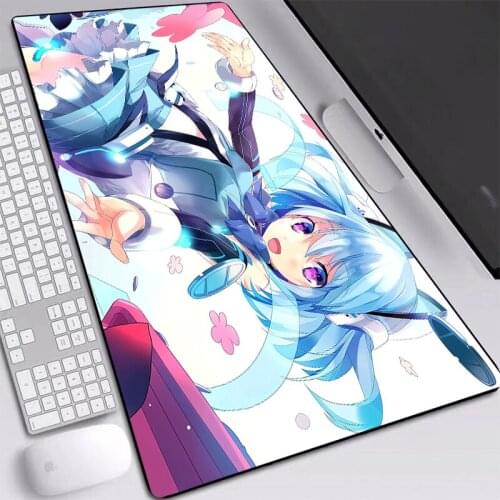 Anime Cute Girl Printed Pad Mice Cartoon Sexy Picture Mouse-pad Locking Edge Non-slip Rubber Pad Keyboard Mat for Lolicon Fans
