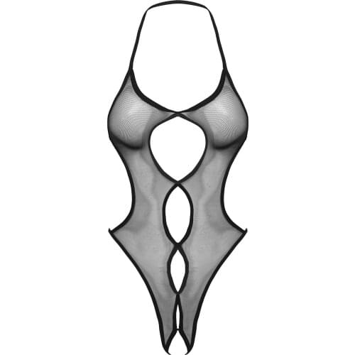 Sexy Womens Exotic Lingerie Teddies Jumpsuits Sleeveless High Cut Thong Leotard Bodysuit Underwear Open Crotch Catsuit Nightwear