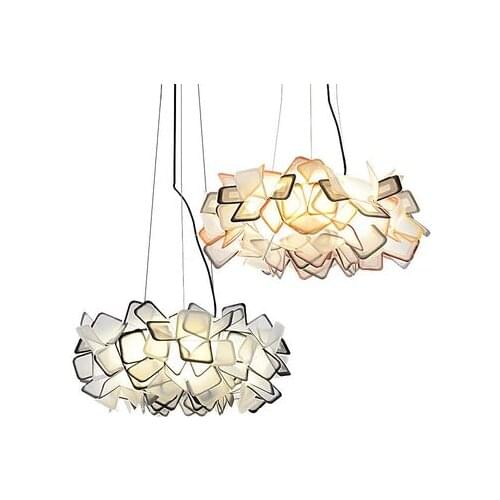 Nordic Designer Clizia Suspension Lamp Art Colorful Acrylic Flower Led Light Bedroom Led Hanging Light Fixtures Free Shipping