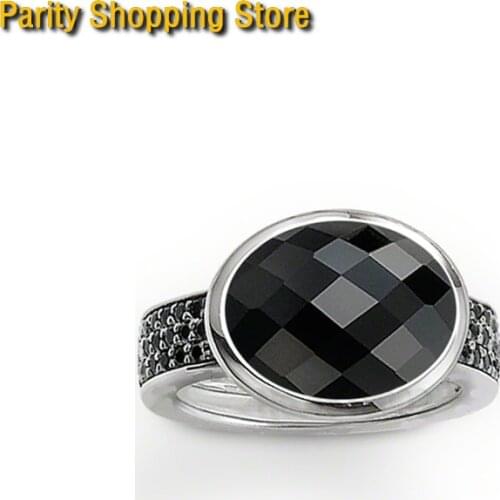 ThomasRS1266 Oval Cut-out Stone Ring Ts Style Glam And Unique Jewelry For Men And Women 2016 Ts Gift In silver plated