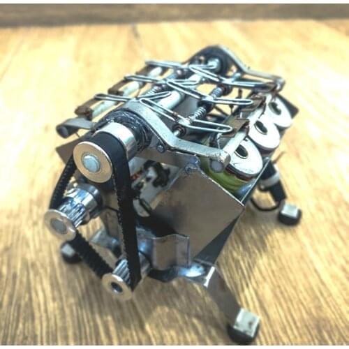 V6 12V DIY Electromagnetic Generator Model High-Speed Engine New Energy Motor Model Teaching Show Model