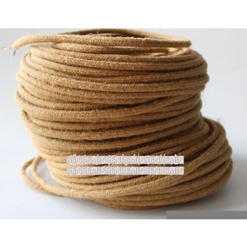 Edison Vintage Hemp rope Electrical Wire Rope Cable Retro Textile Braided Cable 2x0.75mm2 electrical wire for DIY pendant light