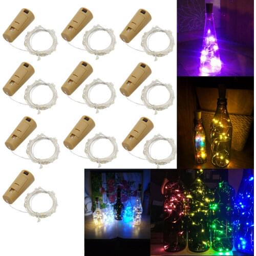10PCS/Lot LED Fairy Light 1M 2M 3M String Light Battery Powered Garland Copper Wire Gerlyanda for Garden Outdoor Christmas Decor