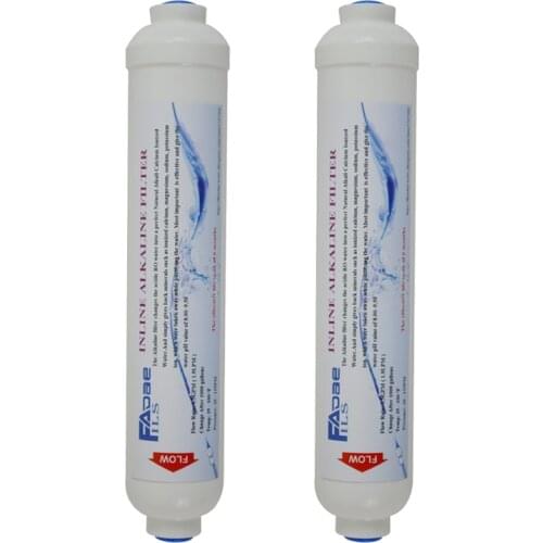 2 Pack of Alkaline Water Filter 2" Dia. X 10" Long RO Water Replacement Post Inline Filter Rasie ph value of 8.00 - 9.50