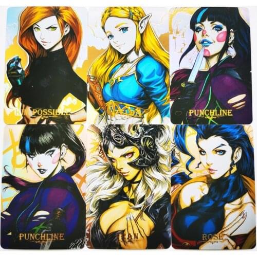 54pcs/set Hand Painted Goddess Series Mai Shiranui Bulma No.3 Hobby Collectibles Game Anime Collection Cards