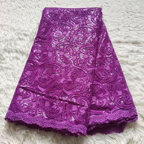 African Wine Red Tulle Lace Fabric Newest French Mesh Lace Fabric Sequins Flower Nigeria Lace Fabric For Women Dress jl068