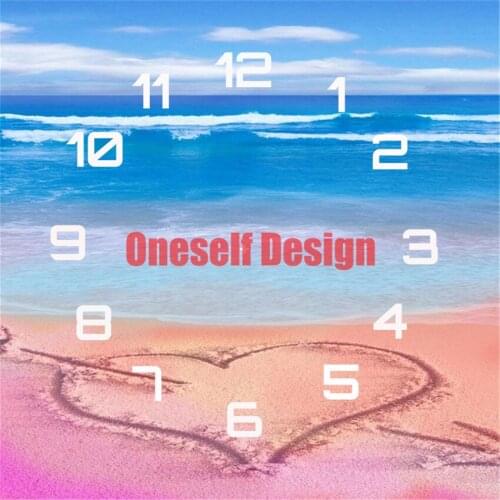 New 5d diamond painting full clock beach heart beaded embroidery cat diy frame wall sticker diamond mosaic rhinestone pictures