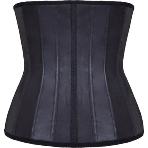 AphroVenus 100% Latex Waist Trainer Body Shapers Fitness Waist Trainer Zipper Shapewear Slimming Belt Fajas