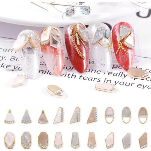 Shiny Multicolor Rhinestones White Flat-back 3D Nail Art Decorations Diamond Jewelry Manicure Design Ornament