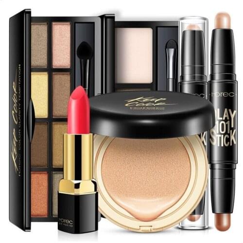 Brand Combination makeup set,Fashion cosmetics kit,Anti-wrinkle Concealer,WaterProof Contour stick,East to wear Lipstick,Eyebrow