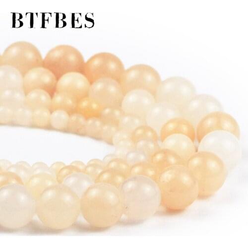 BTFBES Natural Pink aventurine Stone Beads Round Loose Spacer Beads For Jewelry Making DIY Bracelet Necklace 15inches 4/6/8/10mm
