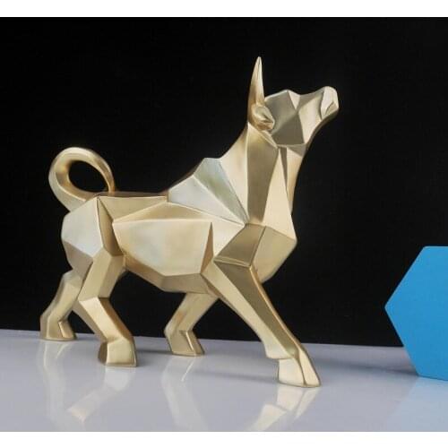 Bull Symbol of the year 2021 Sculpture Taurus Statue Bull Figurine Reisn Animal Ox Home Decor year of ox figurine for decoration