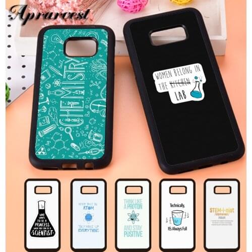 Aprarvest Atom Science Chemistry Phone Case Cover For Samsung Galaxy S5 S6 S7 edge S8 S9 Plus S10 lite S10E Note 5 8 9 10 Plus