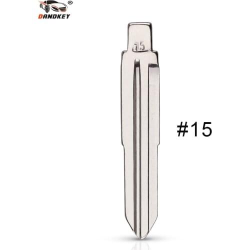 Dandkey 10PCS/LOT Metal Blank Uncut Flip KD Remote Key Blade Type #15 for Hyundai for Kia for Suzuki for Jeep for Chevrolet