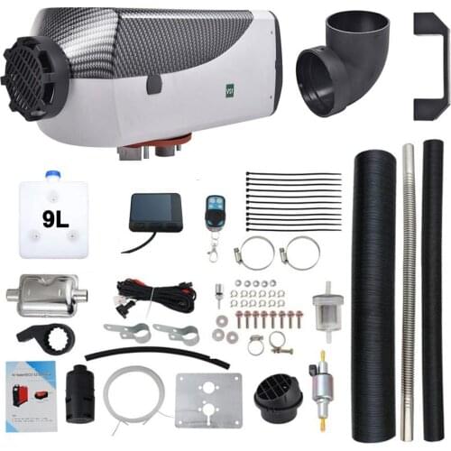 Diesel Parking Fuel Heater Air Heater 8KW 12V With Silencer LCD Thermostat Remote Control For Car Trucks Bus Battery Vehicle Hot
