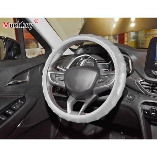 For Chevrolet Silverado 2020 Patent leather Car Steering Wheel Cover With Fluorescent Color Appearance Protective Cover