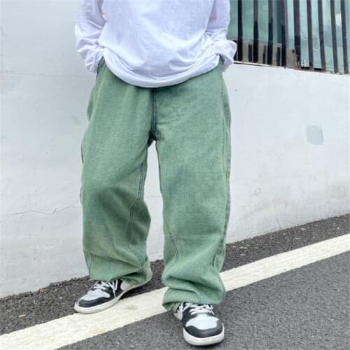Modern retro Jeans Mens Relaxed Tapered Jean Denim Pants Boys slacks Mens Street Cowboy Trousers Autumn Hip Hop Men Boyfriend