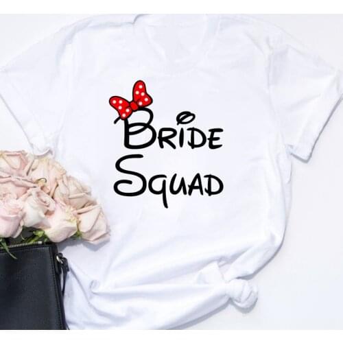 Women T Shirts Summer Short Sleeve Bride Square Love Disney T Shirt Harajuku Kawaii Female Tee Shirts Women Clothes Streetwear