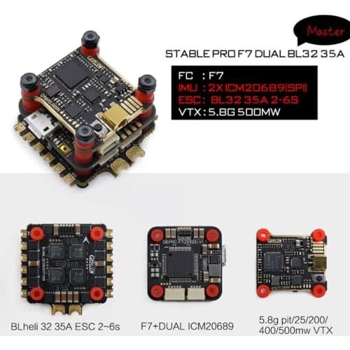 Geprc Stable Pro F7 Dual Bl 35A Flytower Stable V2 F4 Flight Controller + 35A/30A ESC+5.8g 500mw VTX for FPV Racing Drone