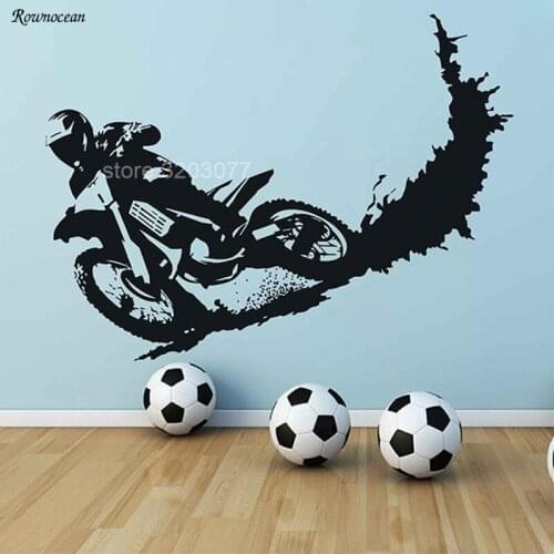 Creative Motorcycle Wall Stickers For Cycle Lovers Living Room Bedroom Kids Room Home Decor Sticker Decal Mural 2116