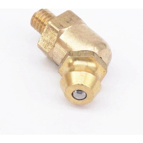 LOT 10 M4 Metric male Thread 45 degrees Brass Grease Zerk Nipple Fitting For machine tool greaseing accessory