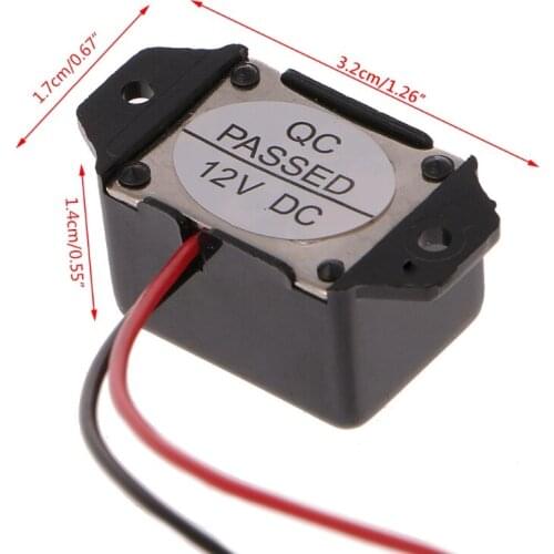 DC 12V 85dB Mini Electronic Alarm Buzzer Constant Tone Au18 21 Dropshipping