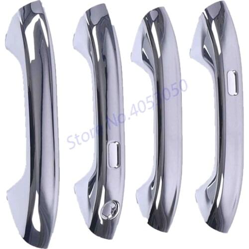 For Volkswagen VW Golf 8 MK8 R 2021 2022 Door Handle Trim Cover Sticker 3 Keyholes ABS Carbon Fiber Chrome Exterior Accessories