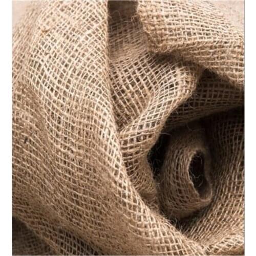 Natural Jute Fabric Cross Stitch Linen Burlap Fabric Mesh Of Twine 1X1m-7 wedding bride mariage хна henna