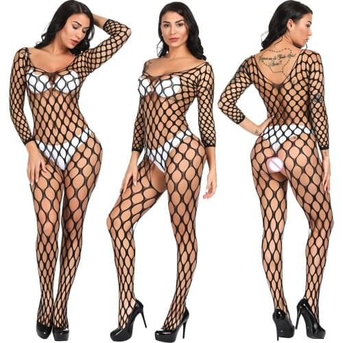 Lingerie Bodysuit Underwear Open Crotch Women Sleepwear sexy Transparent Fetish Erotic Teddies Sexy Body Baby Boll Costume Mujer
