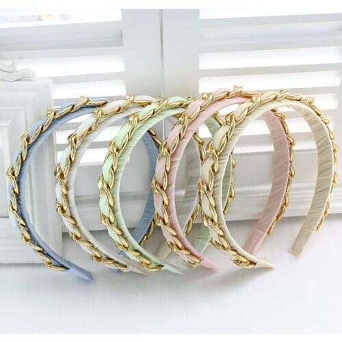 Headbands Hairbands For Women Girl Vintage Retro Chain Fabric Hair Accessories Wholesale