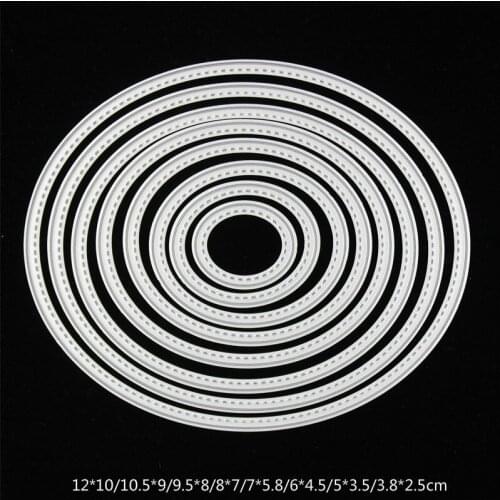 Oval Shape Metal Cutting Dies Stencils for DIY Scrapbooking/photo album Decorative Embossing DIY Paper Card