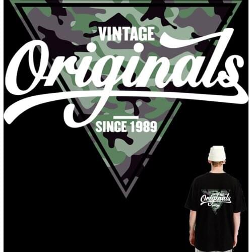 Letter original vinyl transfers Iron on Transfer For Clothing patches stickers on Clothing badge iron on stripes diy Washable