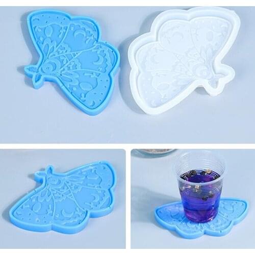 Butterfly Coaster Silicone Mold For DIY Crystal Epoxy Molds Resin Wine Glass Coaster Table Home Decoration Jewelry Making