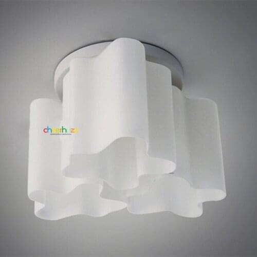 Modern Minimalist Three Lights Glass Ceiling Lamp European Creative Cloud Flush Mount Lamp For Children Room Bedroom CL118