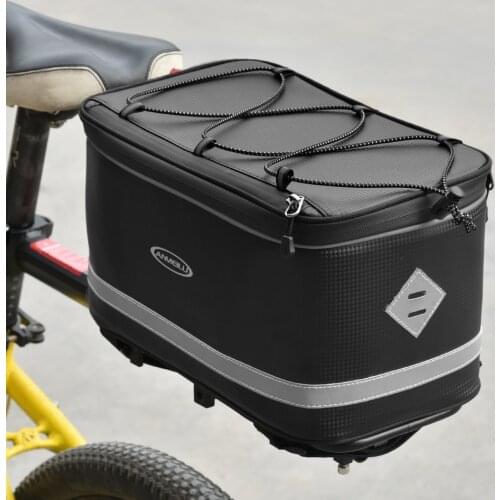 LIXADA Bicycle Bag Bike Trunk Bag 7L Bicycle Rear Bag Water Resistant Bike Rack Bag with Waterproof Rain Cover