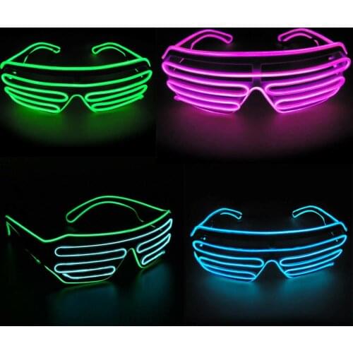 LED Cool Luminous Glasses Fancy Dress Funny Party Dress Up Halloween Light Up Props Kids Toys